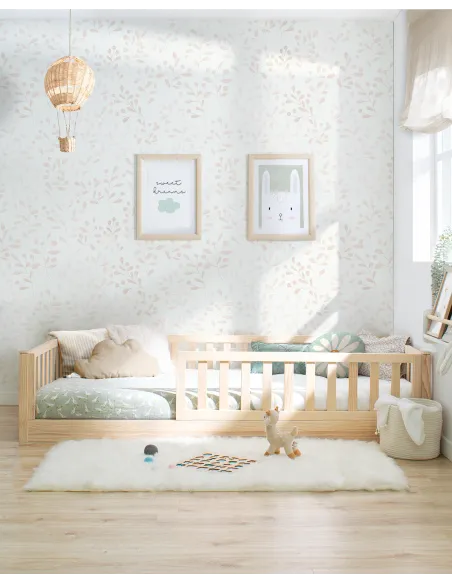 Dormitorio evolutivo completo | Cama Montessori cabaña y accesorios
