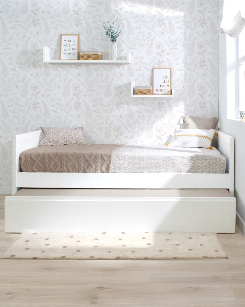 Cama nido Lineal con escritorio y librería / Envío Gratis