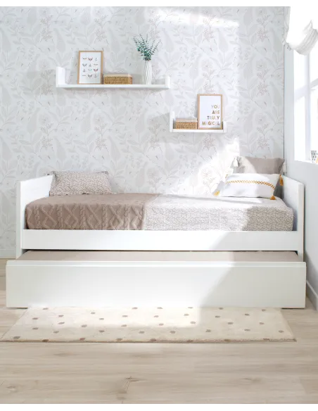 Cama nido Lineal con escritorio y librería / Envío Gratis