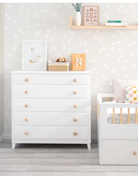 Dormitorio Montessori evolutivo con cama Sofía natural | Envío gratis