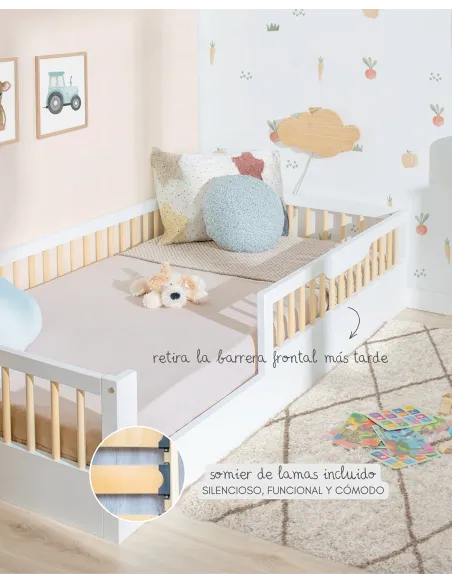Cama montessori Evolutiva Blanca  | Entrega inmediata con envío Gratis
