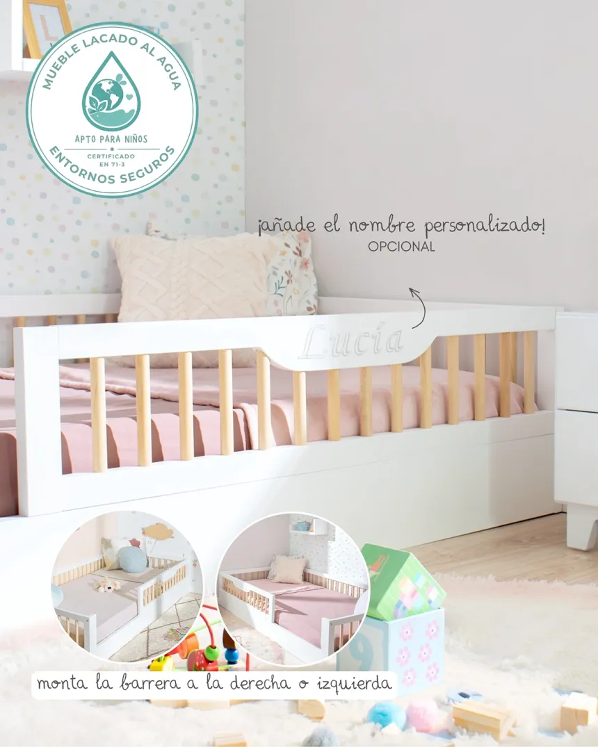 Cama montessori Evolutiva Blanca  | Entrega inmediata con envío Gratis