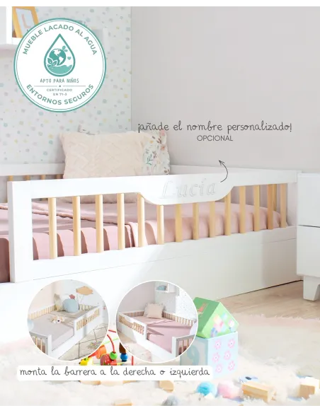 Cama montessori Evolutiva Blanca  | Entrega inmediata con envío Gratis