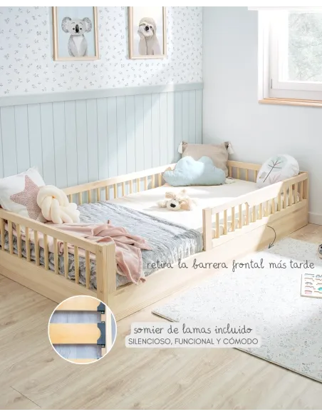 Cama montessori Sofía Evolutiva Natural | Método Montessori