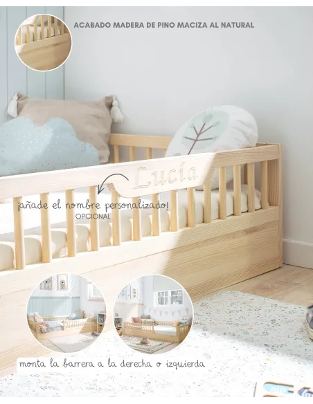 Cama montessori Sofía Evolutiva Natural | Método Montessori