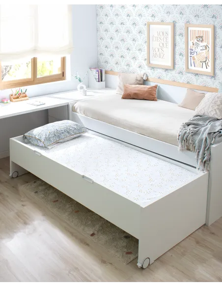 Cama compacta juvenil Forma en abedul | Entrega inmediata