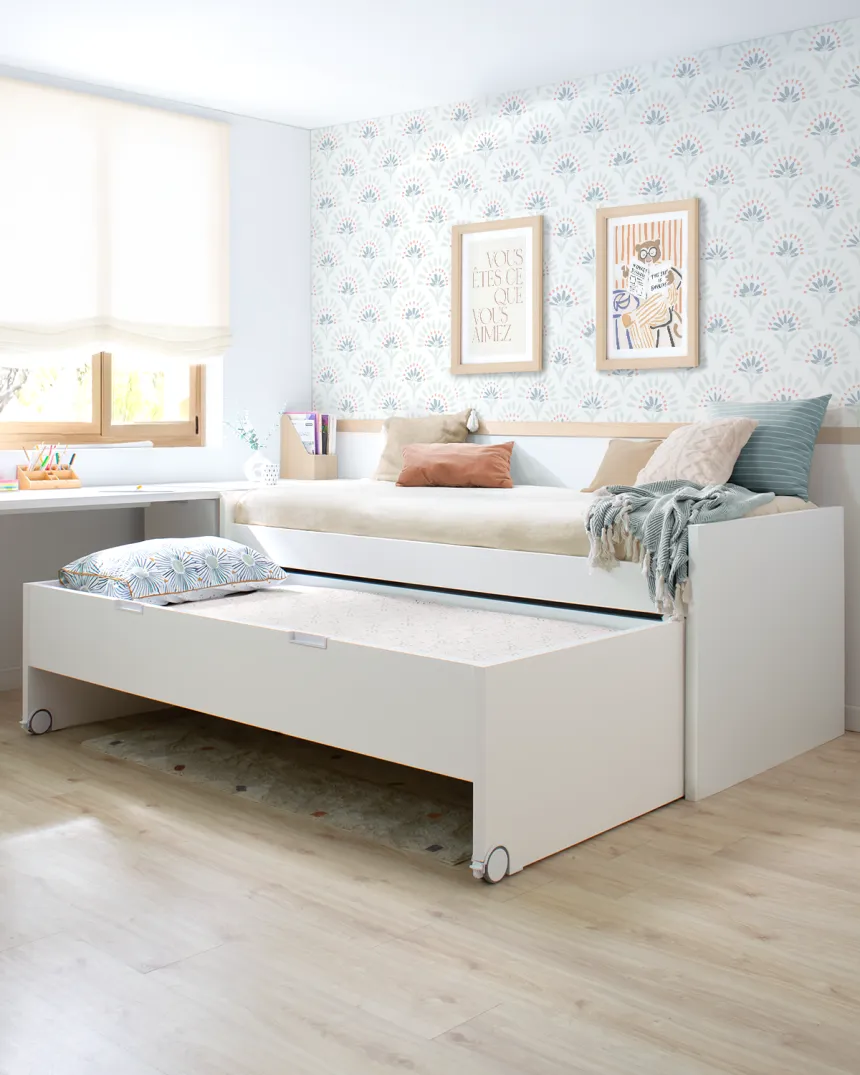 Cama compacta juvenil Forma en abedul | Entrega inmediata