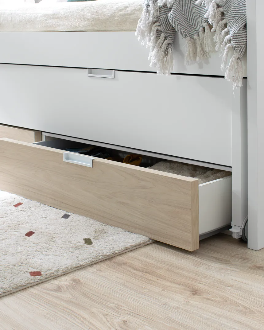 Cama compacta juvenil Forma en abedul | Entrega inmediata