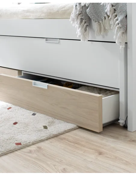 Cama compacta juvenil Forma en abedul | Entrega inmediata