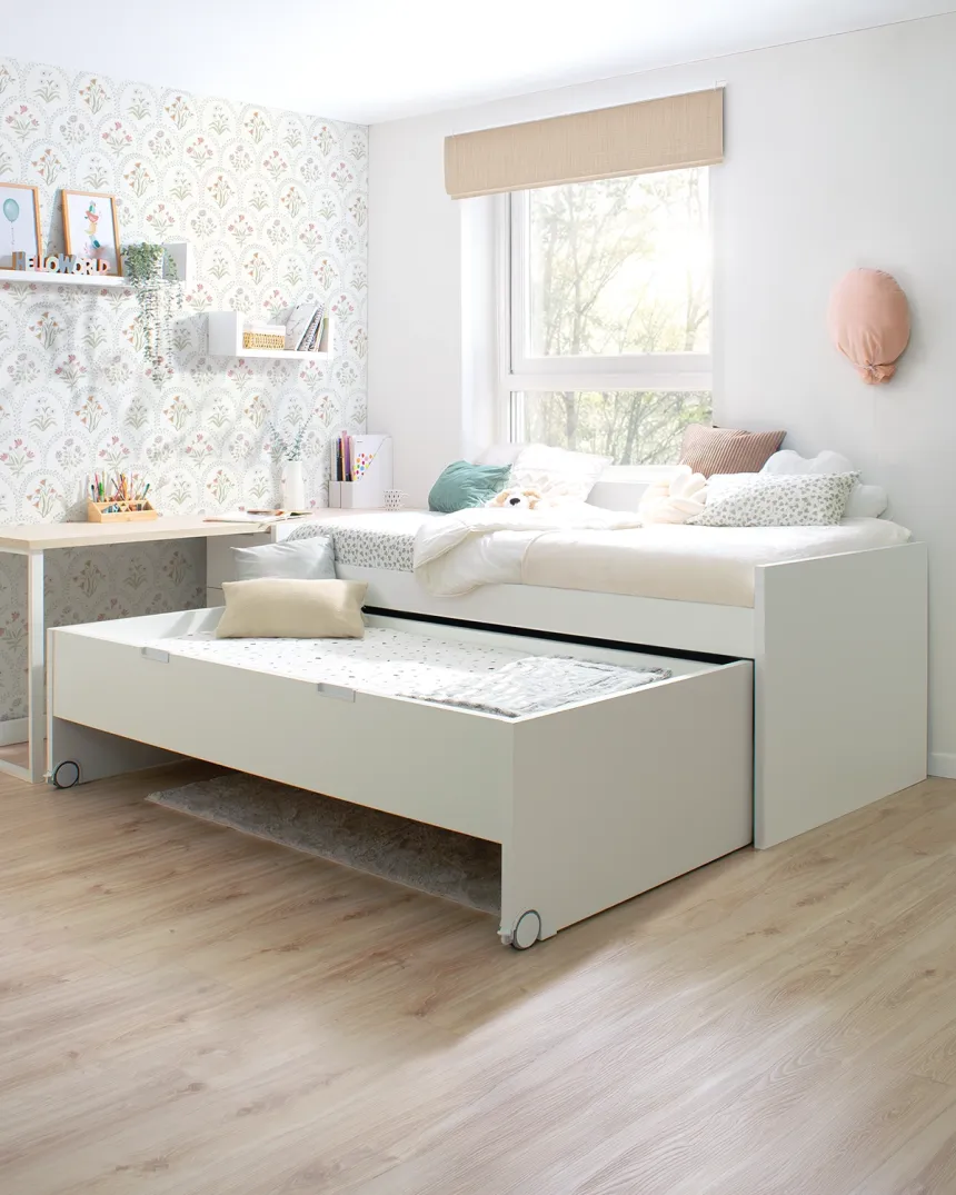 Cama compacta juvenil Forma en abedul | Entrega inmediata