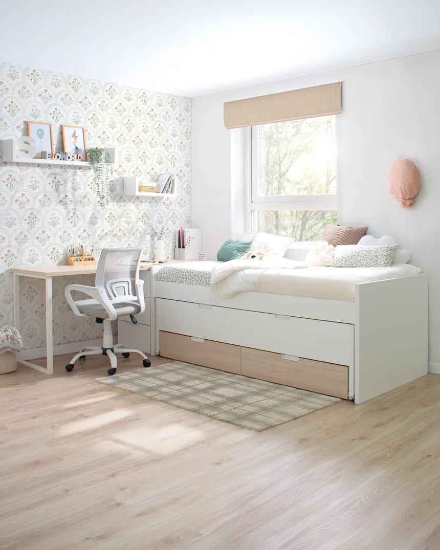 Cama compacta juvenil Forma en abedul | Entrega inmediata