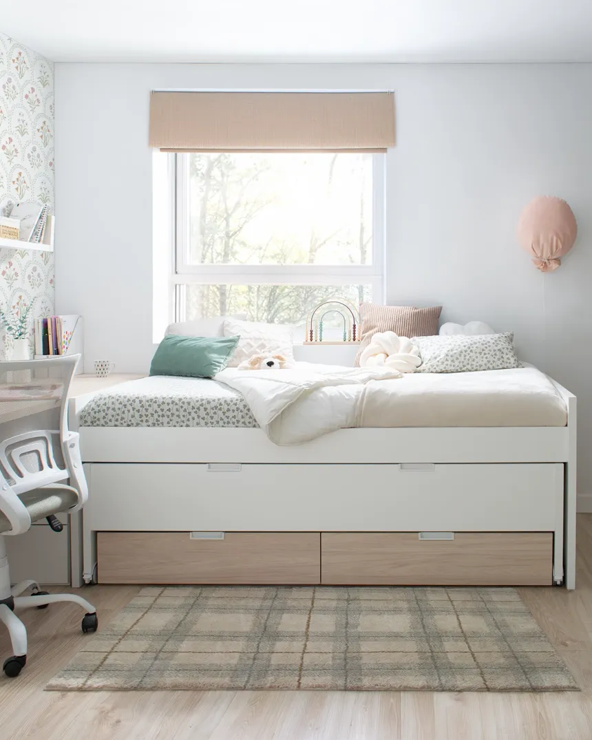 Cama compacta juvenil Forma en abedul | Entrega inmediata