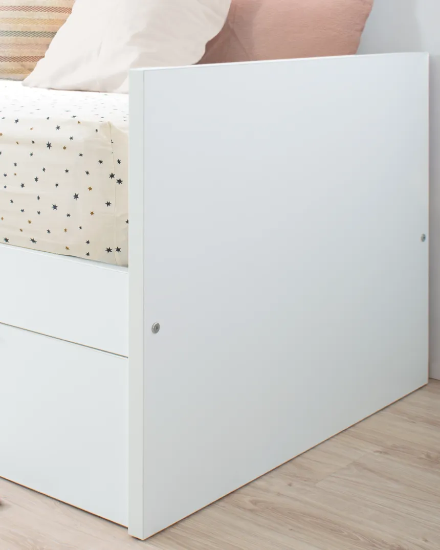 Cama nido blanca laminada 90 x 90 cm| Envío gratis e inmediato
