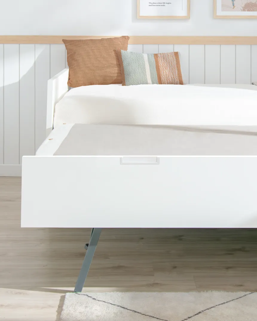 Cama nido blanca laminada 90 x 90 cm| Envío gratis e inmediato