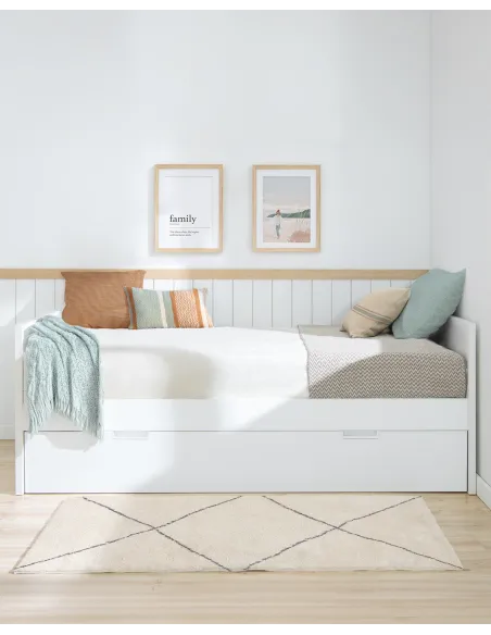 Cama nido blanca laminada 90 x 90 cm| Envío gratis e inmediato