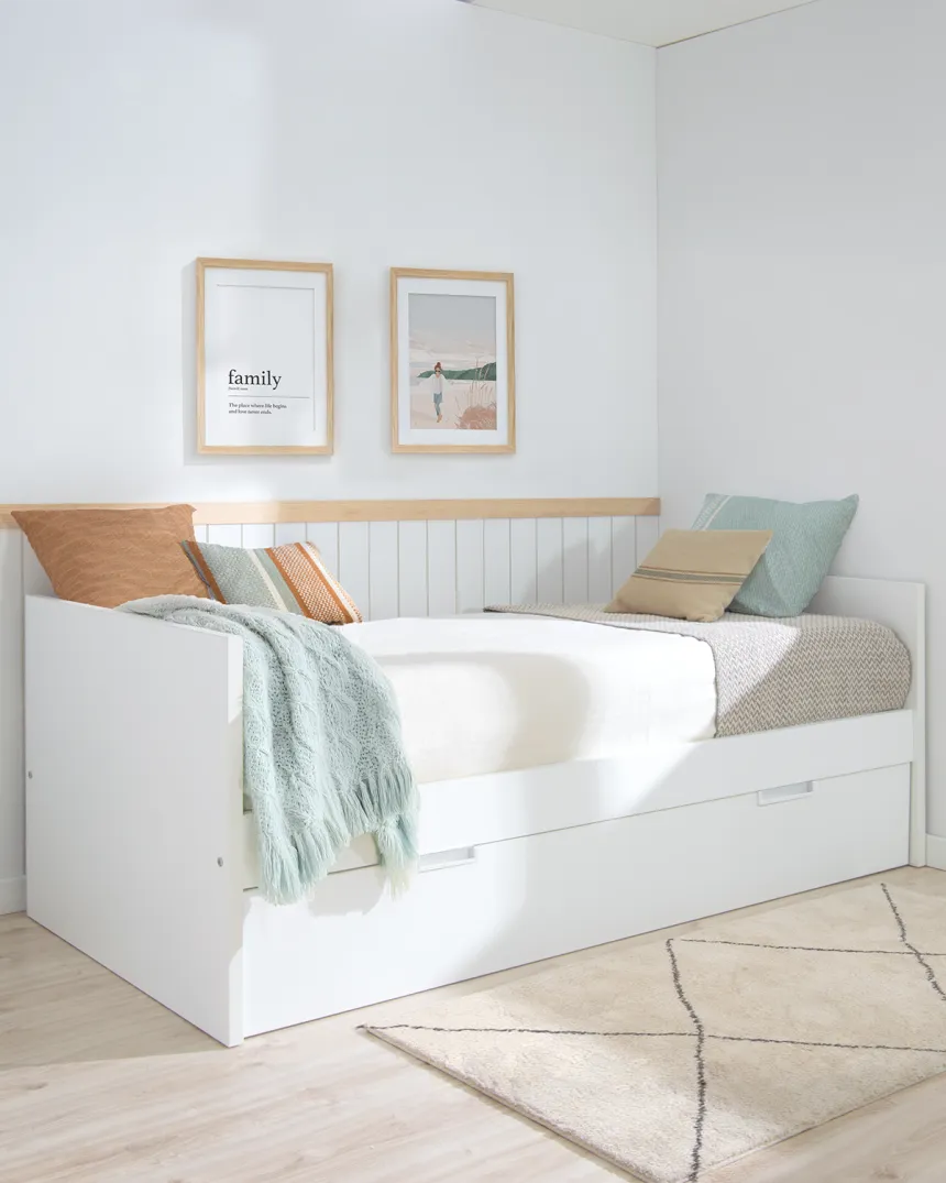 Cama nido blanca laminada 90 x 90 cm| Envío gratis e inmediato