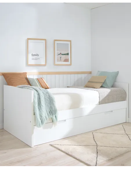 Cama nido blanca laminada 90 x 90 cm| Envío gratis e inmediato