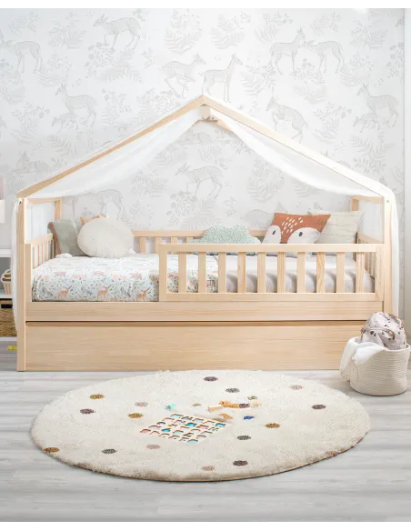 Cama nido cabaña con barrera | Novedad camas evolutivas