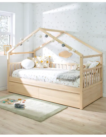 Cama infantil con cajones Evolutiva - Cabaña