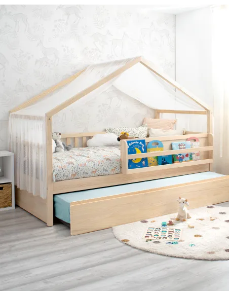 Cama nido cabaña evolutiva y con librería | Novedades
