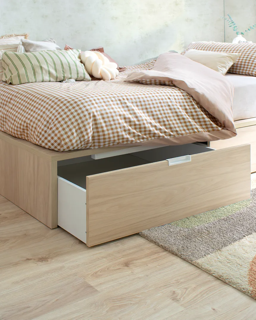 Cama juvenil con cajones Tatami en abedul | Entrega inmediata