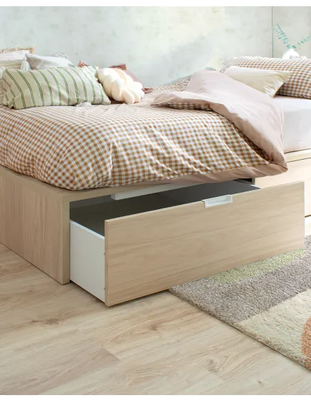 Cama juvenil con cajones Tatami en abedul | Entrega inmediata