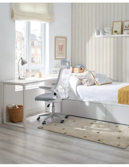 Escritorio blanco con cajonera Forma abedul | Novedades
