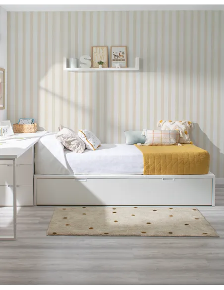Cama nido juvenil Tatami en blanco | Entrega inmediata