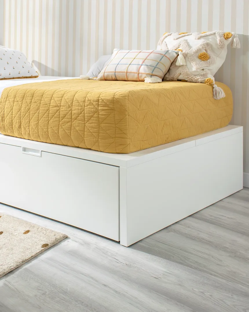 Cama juvenil con cajones Tatami en blanco | Entrega inmediata