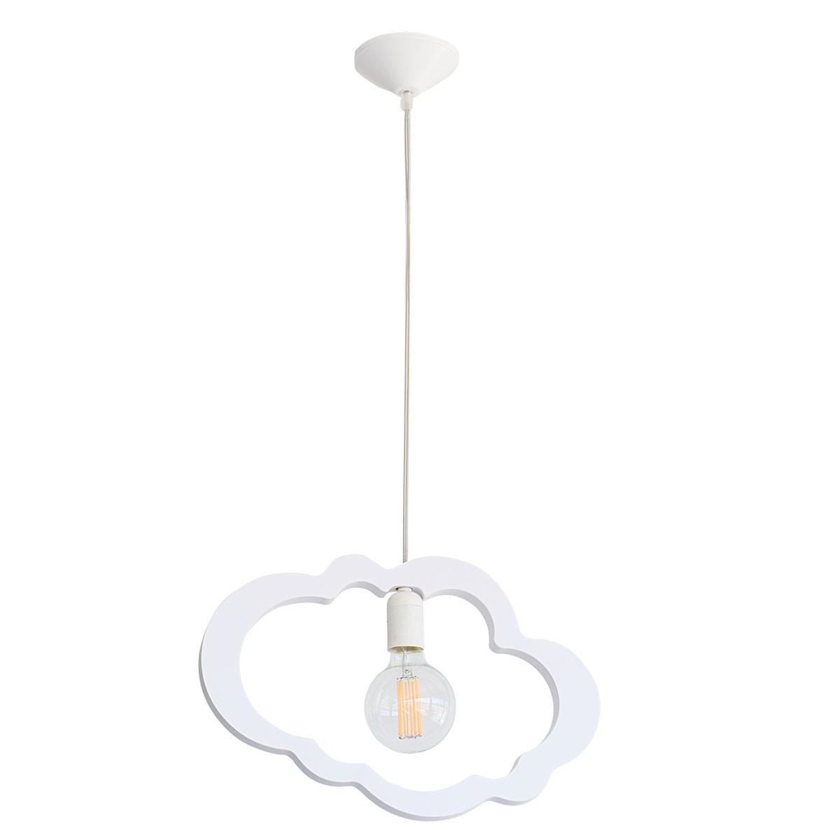 Relaxdays Lámpara Colgante Bebé Diseño Cielo, Luz Infantil Nubes y