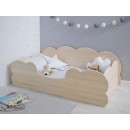 Detalle cama Montessori madera natural 