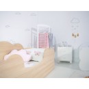 Habitación infantil doble Montessori Nube detalle cama madera natural 