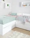 Habitaciones camas en L